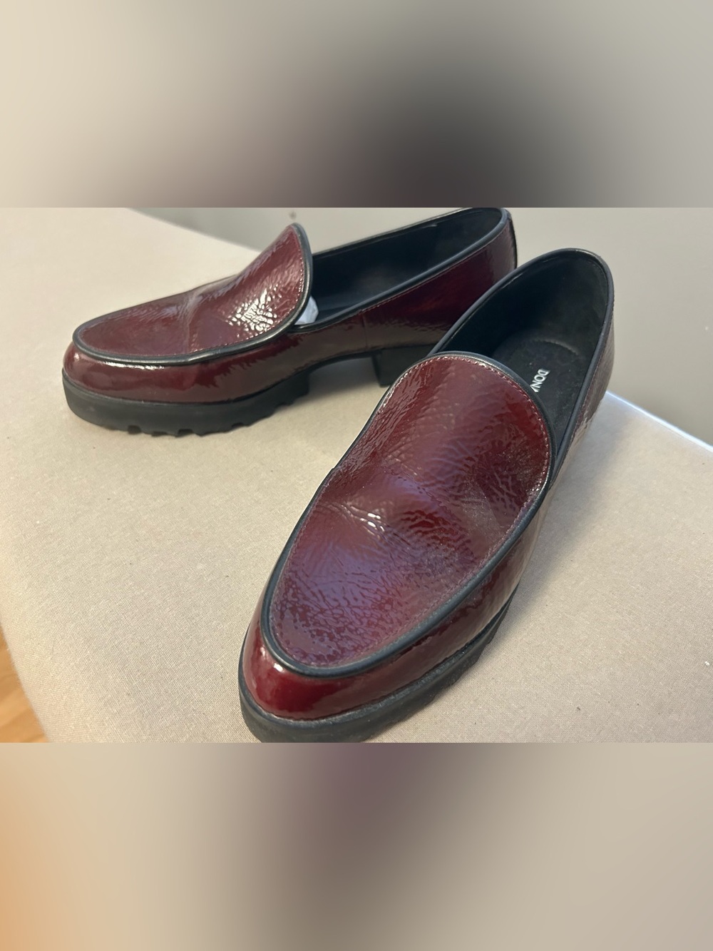 Women’s Burgundy Patent Leather Loafers